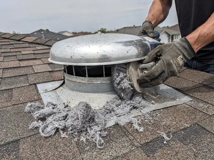 Cleaning Dryer Vent On Roof in Hull