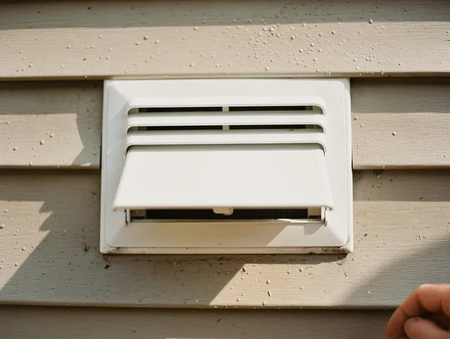 Hull Dryer Vent Cleaning technician performing professional exhaust vent cleaning at a residential property in Hull