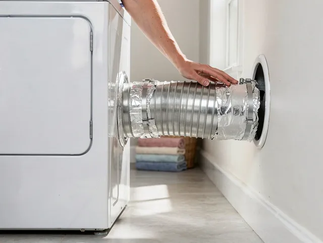 Professional dryer vent hose installation by Hull Dryer Vent Cleaning in Hull