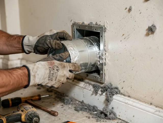 Professional dryer vent repair and installation by Hull Dryer Vent Cleaning in Hull