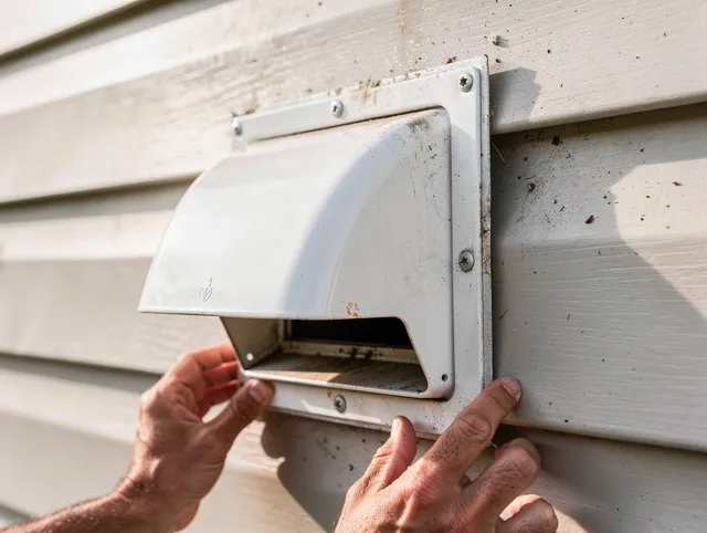 Hull Dryer Vent Cleaning technician delivering thorough residential dryer vent cleaning service in Hull